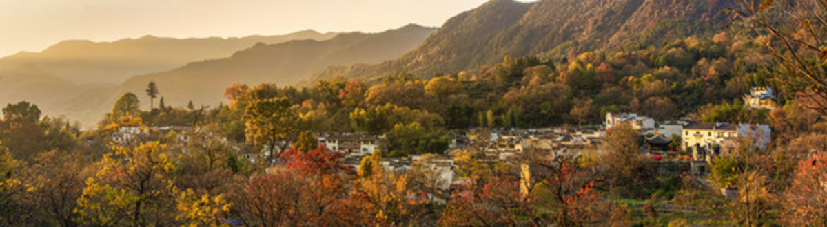 巨幅高清塔川秋色圖