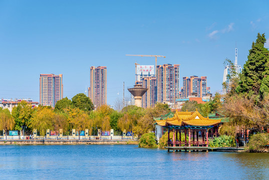 中國云南昆明大觀公園風(fēng)光