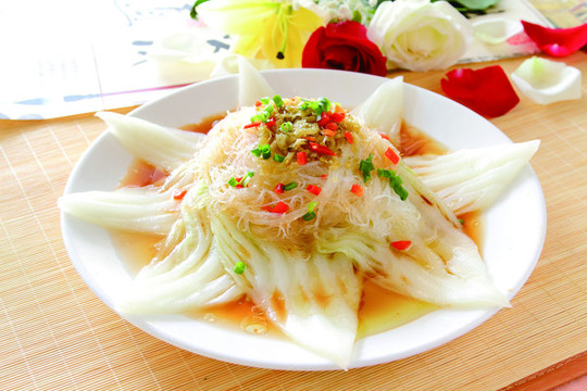 粉絲蒸白菜