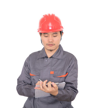 查看資料文件的工人