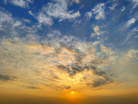 落日云霞圖