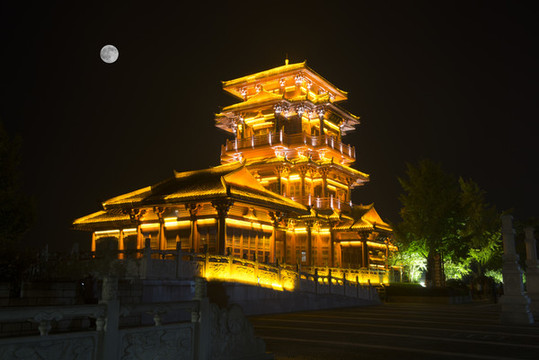 宜都合江樓月夜