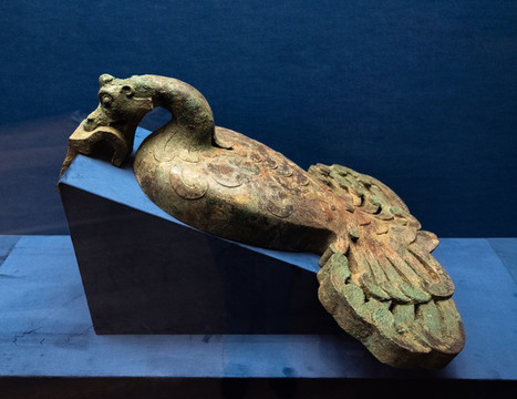 戰(zhàn)國鳳鳥形銅建筑構(gòu)件
