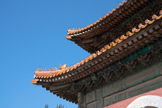 中國古代建筑斗拱局部特寫