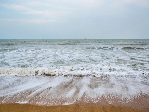 中國山東日照海邊自然風光
