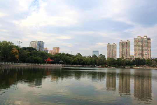 山東省日照市清風湖公園風光