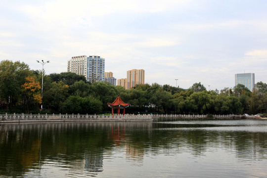 山東省日照市清風湖公園風光