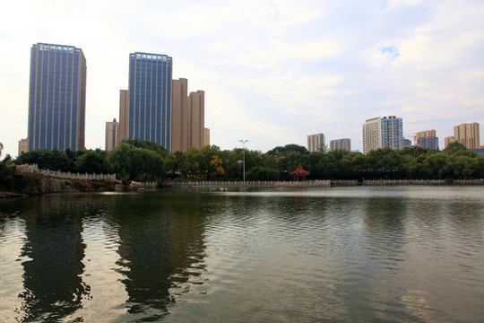 山東省日照市清風湖公園風光