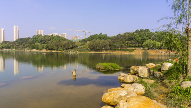 尖山湖湖畔風(fēng)景