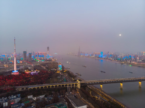 湖北武漢城市天際線風(fēng)光