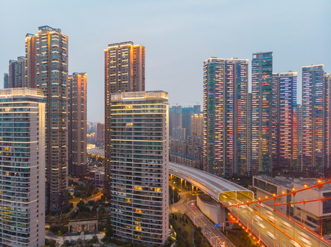 湖北武漢城市天際線風(fēng)光