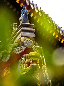 中國建筑飛檐特寫