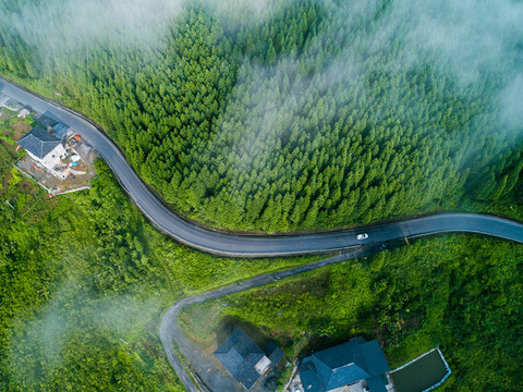 金佛山云海山王坪重慶風(fēng)景盤山路