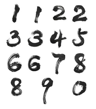 阿拉伯?dāng)?shù)字書法字體