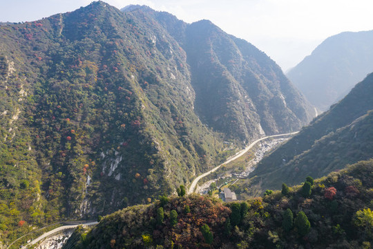 秦嶺山秋景