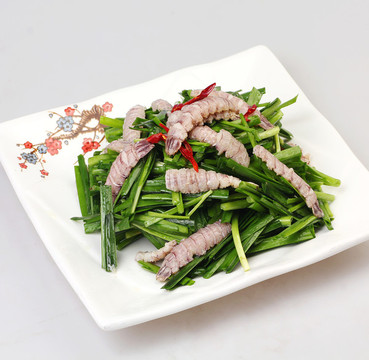 韭菜蝦爬肉