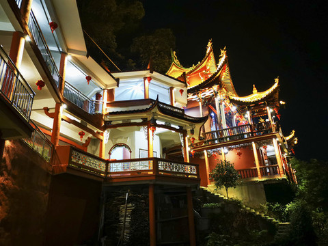 寺廟夜景