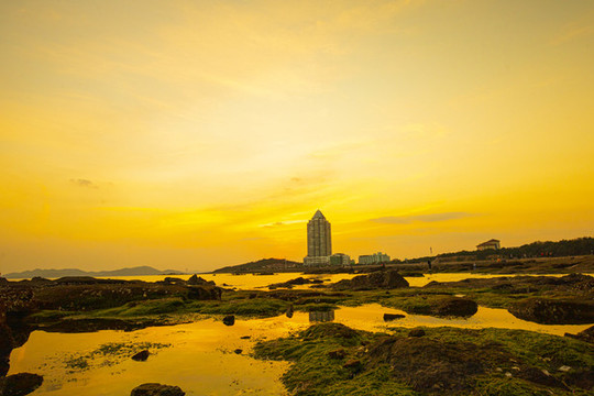 青島海濱晚霞