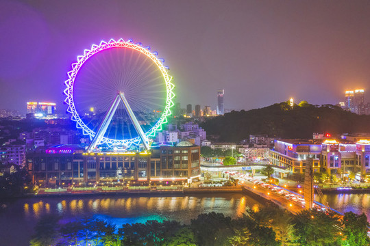 中山市摩天輪夜景