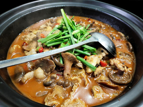 豬肉松乳菇火鍋