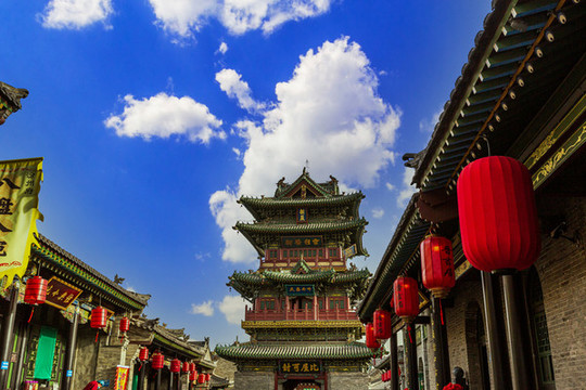 中國山西太原古縣城風光