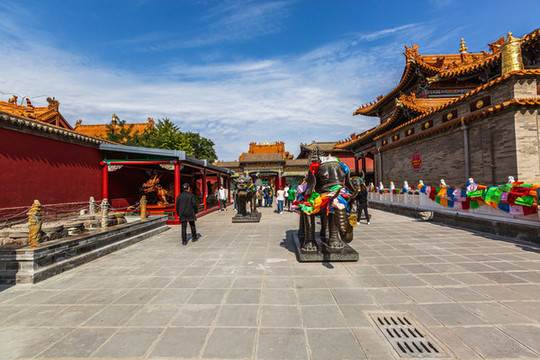 中國(guó)內(nèi)蒙古呼和浩特大召無(wú)量寺風(fēng)