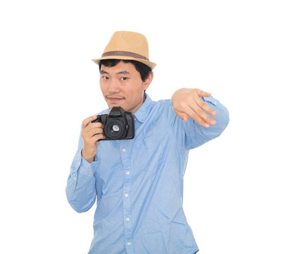 攝影工作者在招呼模特擺造型