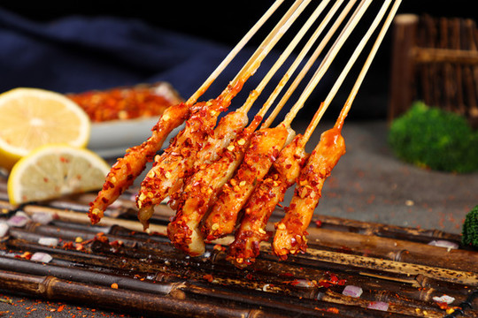 手把雞肉串