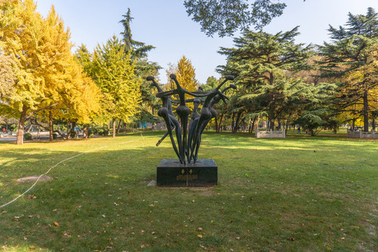 秋天的城市公園