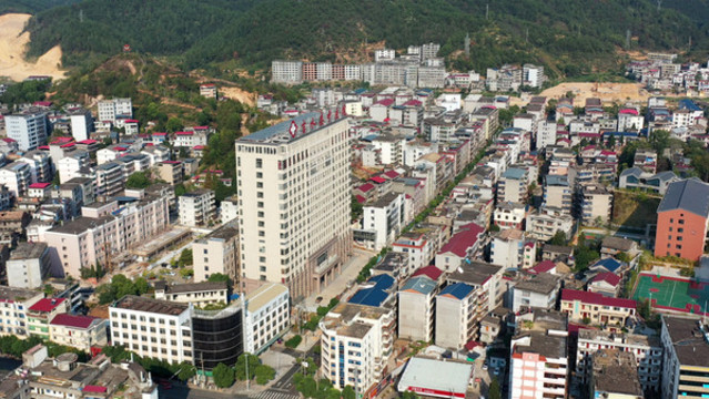 航拍江西省吉水縣中醫(yī)院