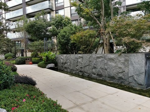 石塊石材景墻