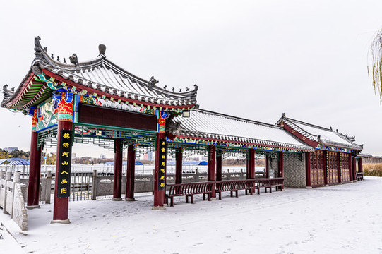 中國長春南湖公園冬季風景