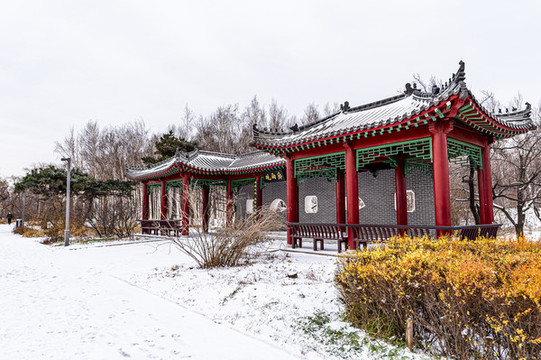 中國長春南湖公園冬季風(fēng)景