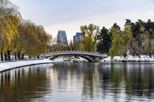 中國長春南湖公園冬季風景