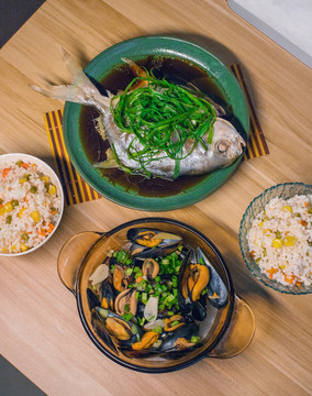 清蒸金鯧魚
