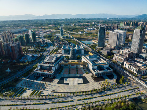 桂林臨桂新區(qū)城市建筑航拍
