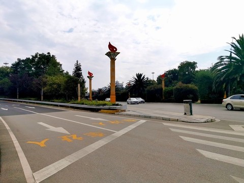 斑馬線城區(qū)街景道路路面