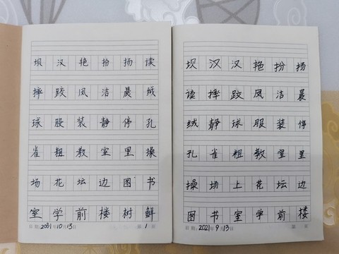 小學(xué)生寫字