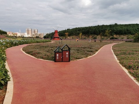 紅色透水混凝土