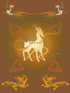 古風(fēng)手繪敦煌系列插畫