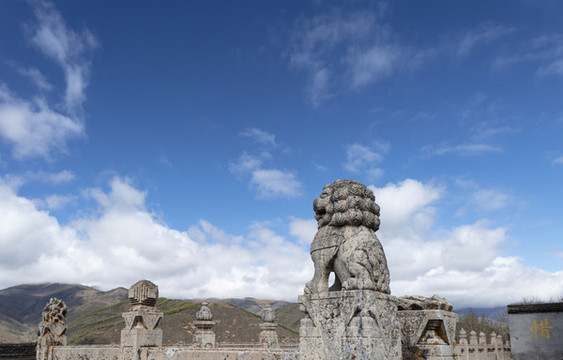 五臺(tái)山佑國寺石雕獅子