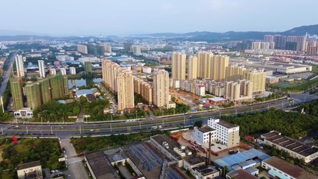 航拍江西吉安縣商品房