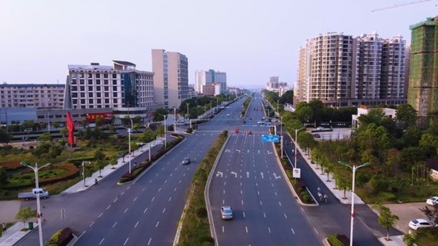 航拍江西吉安縣吉安大道