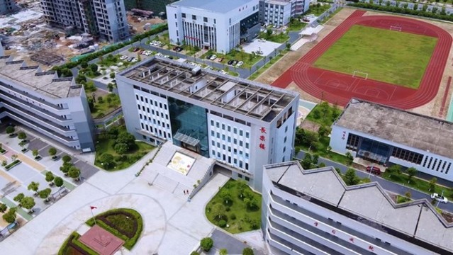 航拍江西省吉安縣廬陵學校