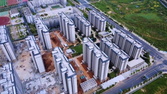 航拍江西省吉安縣商品房