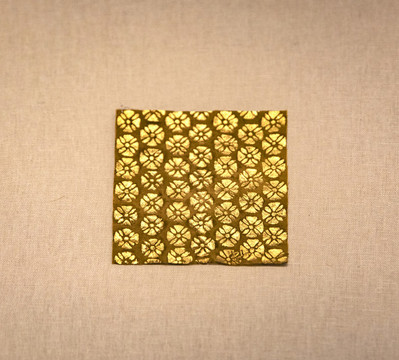花卉印金紋理