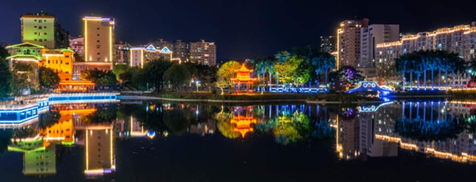 廣西梧州市潘塘公園夜景