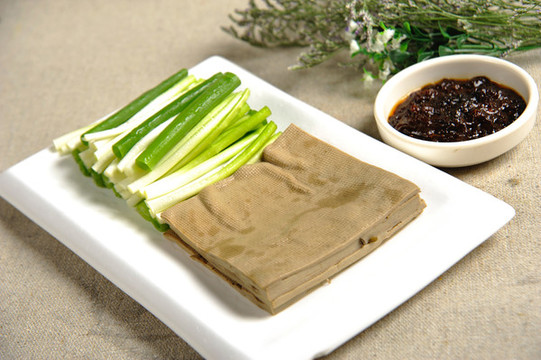 香蔥豆皮沾醬