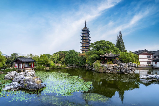 方塔園中式園林特寫
