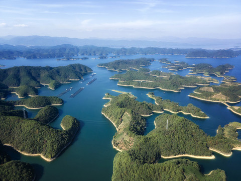 航拍千島湖山水景區(qū)自然風(fēng)光